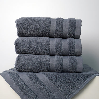 Handtücher – Einzel & 2er Set (Weiß, Grau, Blau)