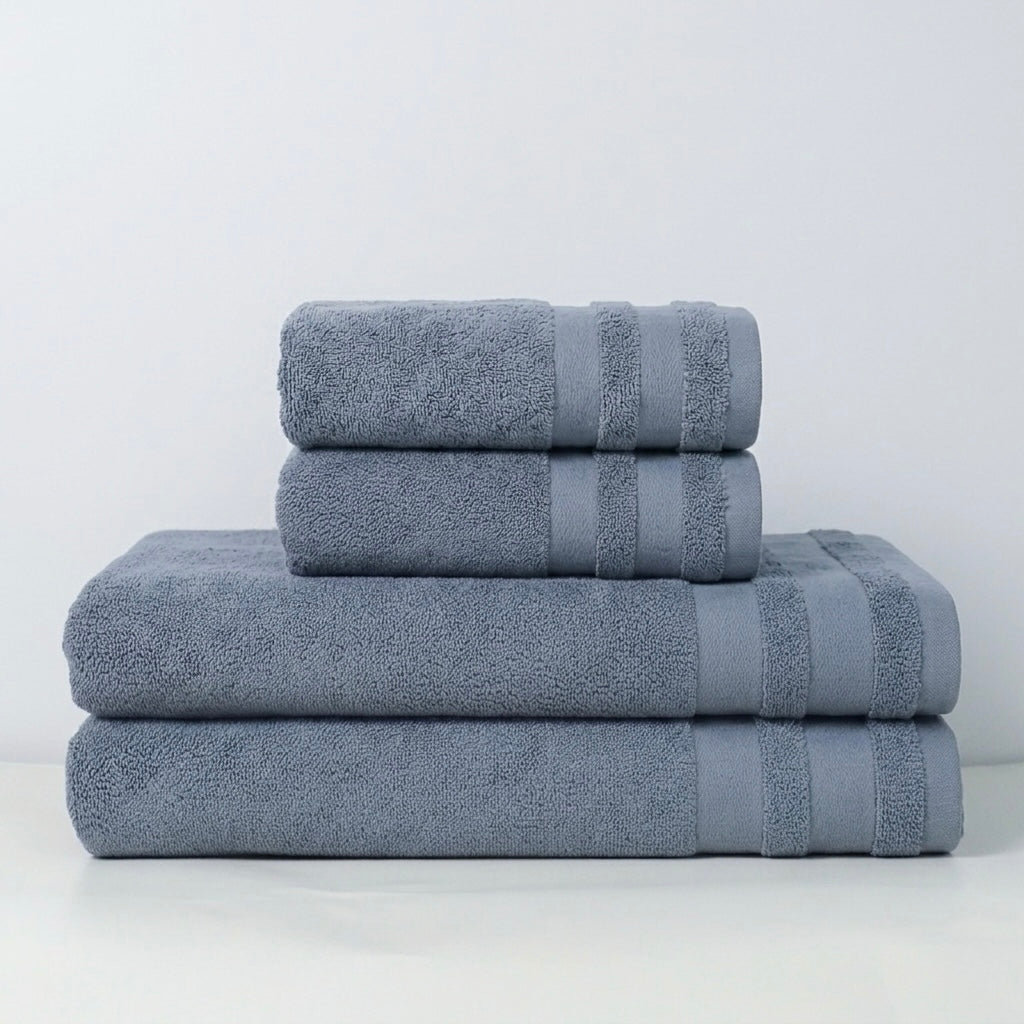 Bade- & Handtuch-Set aus Baumwolle